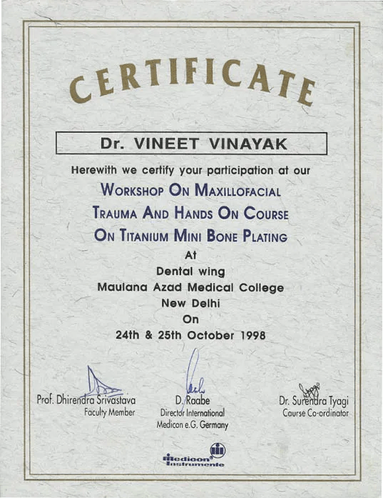 Certificate 6 - Smilessence Dental