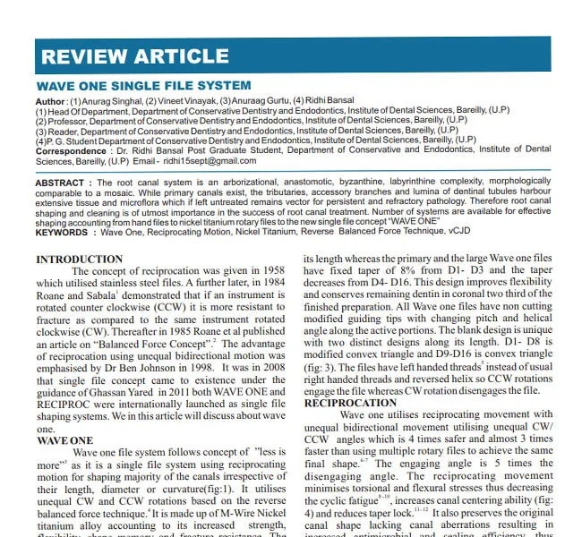 WAVE ONE SINGLE FILE SYSTEM