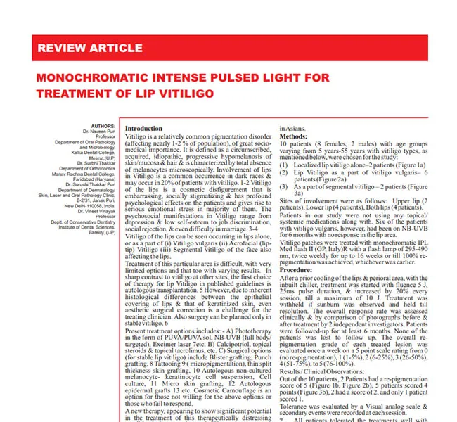 MONOCHROMATIC INTENSE PULSED