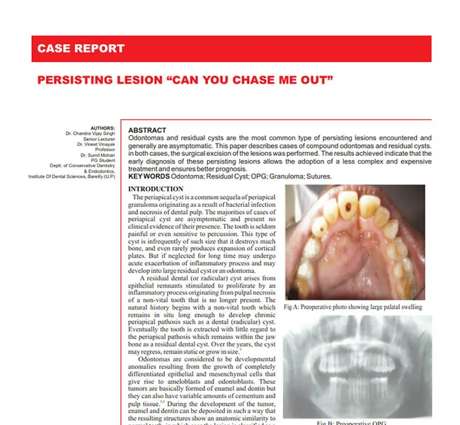 PERSISTING LESION